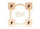 12+1 Teamed Power Solution für 60A pro Stage Logo