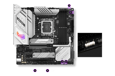 Strix B760-G RGB-Header Positionen