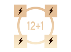 12+1 Teamed Power Solution für 60A pro Stage Logo