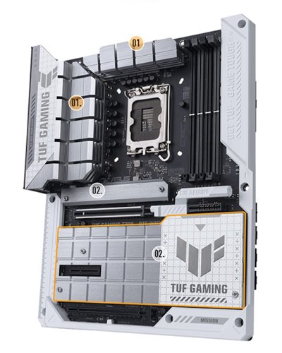 TUF Gaming Mainboard 60 Grad, mit Aura-Beleuchtung