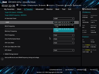 ASUS Enhanced Memory Profile (AEMP)