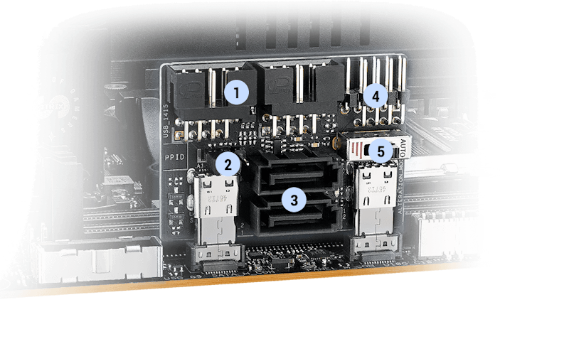 Strix X870-I M.2-Kühlkörper und Backplate-Layout