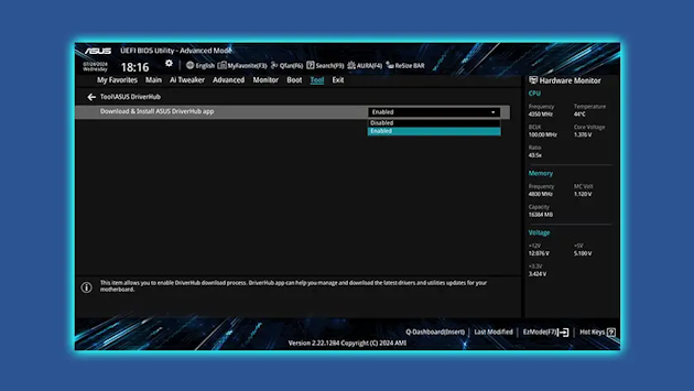 ASUS DriverHub UI